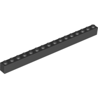 Lego kostka (kostička) 1x16, černá (246526, 246576)